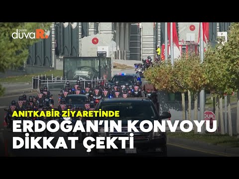 Erdoğan Anıtkabir'e dev konvoyla gitti: Motosikletler dikkat çekti