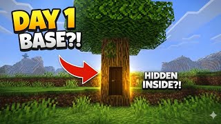 The Perfect Day 1 Starter Base in MCPE Survival!