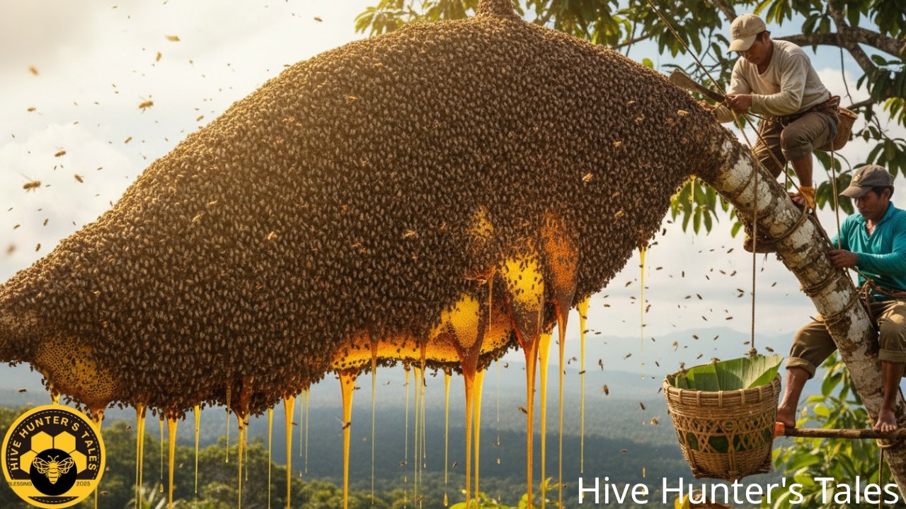 A Dramatic Wild Honey Hunt – Surviving a Relentless Bee Attack