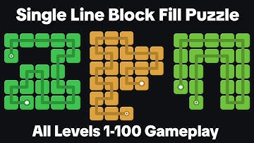 Block Fill Puzzle All Levels 1-100 Gameplay Walkthrough - Single Line Block Fill Puzzle Game