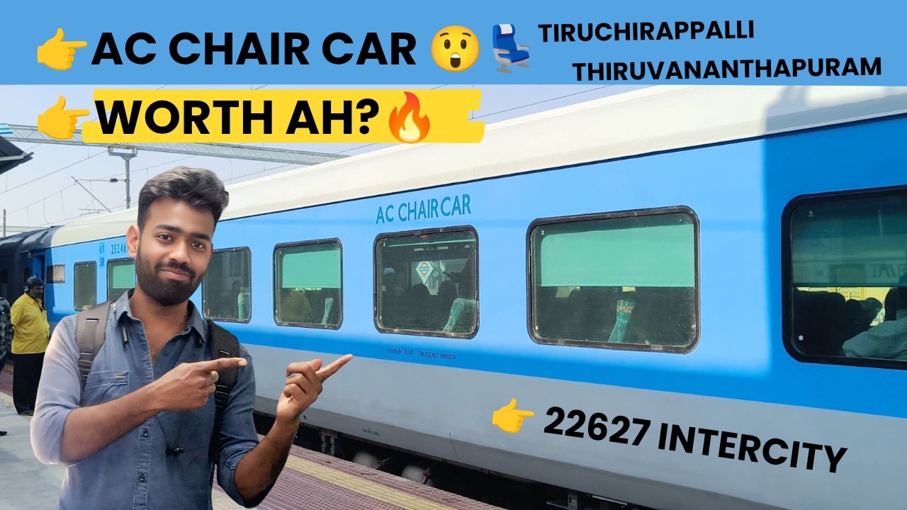 🚂🔥 22627 Intercity Superfast Express | AC Chair Car Review Tamil | Madurai to Tirunelveli