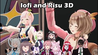 Ollie, Matsuri, Fubuki, Laplus, Koyori, Iroha, Lui, Chloe, Oga React to Iofi & Risu's 3D Performance