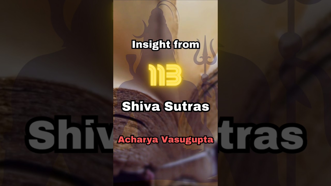 Shiva Sutras- Insight 113
