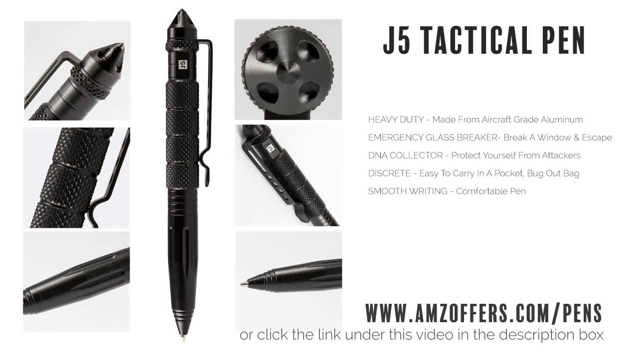 Sahara Sailor Led Flashlight Tactical Pen Aircraft Aluminum Self Defense Pen W Glass Breaker