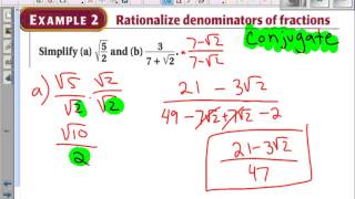 Algebra II 4-5 Solve Quadratic Equations by Finding Square Roots