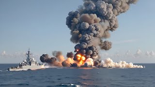 IRAN PROVOKES NUCLEAR WAR! Tehran's Fateh-110 missile sinks an US warship off the coast of Yemen!
