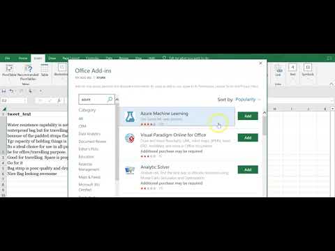 Sentiment Analysis in Excel