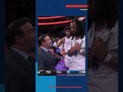 Postgame check-in with JWill and the squad after our NBA Cup group play W 🎤