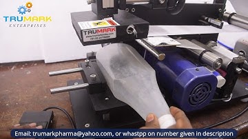 Flat oval sanitizer bottle Labeling machine,  box /pouch label applicator