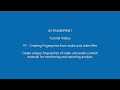IZI FINGERPRINT - Tutorial #7 - Creating Fingerprints From Audio Video