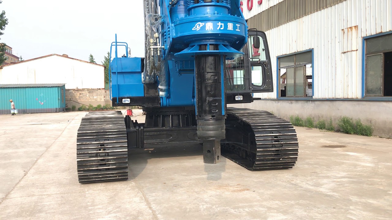 Retractable Rig Points Rotary drilling rig with retractable chassis - YouTube