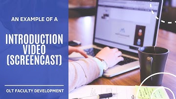 Example of an Introduction Video (Screencast)