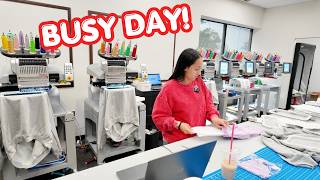 Come Spend a Day Running My Embroidery Business + Tiktok Live Auction | How much I made!