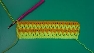Цветной узор крючком - Color pattern crochet Цветной узор крючком - Color pattern crochet