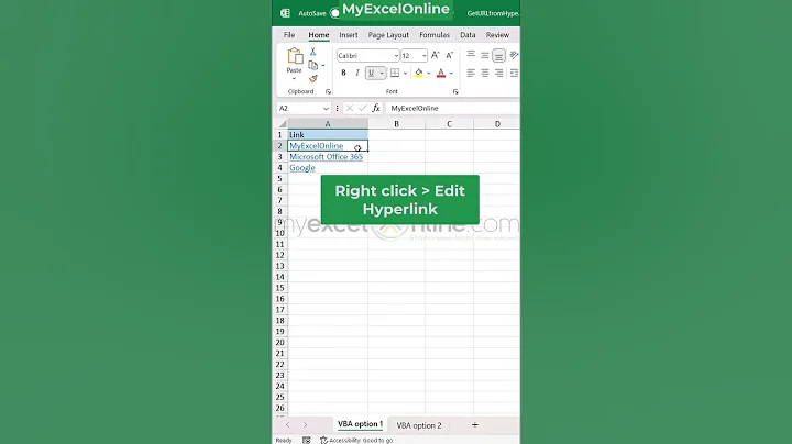 Copy Hyperlinks in Excel 🔥 #msexcel  #myexcelonline #excel #shorts