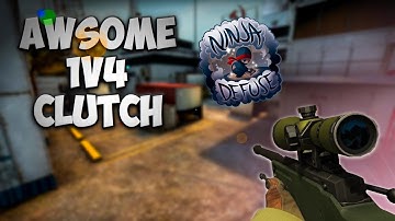 CSGO 1v4 Clutch [Cache Ninja]