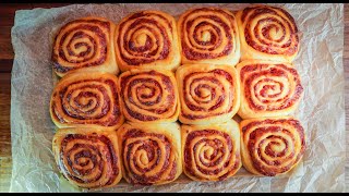 How to make Cheesy Pepperoni Pizza Rolls | Perfect Tear & Share Pizza Recipe