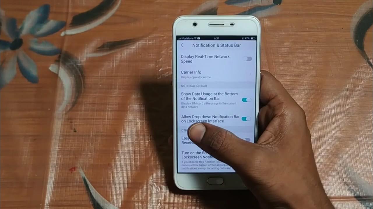 how to turn off allow drop down notification bar on lockscreen