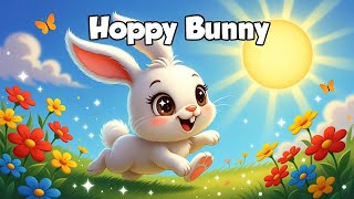 Hoppy Bunny | Fun & Colorful Kids Rhyme | @funtooze #preschoollearning #toddlersongs #kidslearning