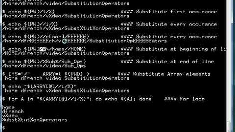 5 Minute Lessons in Shell Script Programming: Substitution Operators