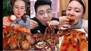 【EATING SHOW】CHINA MUKBANG SPICY OCTOPUS EATING SHOW COMPILATION#4/문어/たこ/ปลาหมึก/Bạchtuộc#ASMR