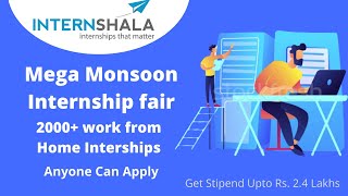 INTERNSHALA-Free Internship For Everyone |Mega Monsoon Internship 2020|Stipend Included