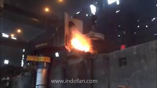 Indofan fume extraction cum dust collection system for 25T induction furnace