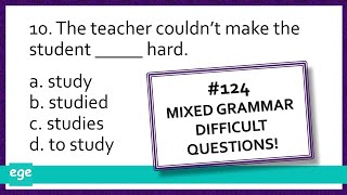 English Grammar Exercises Mixed Grammar Quiz English Test Hard