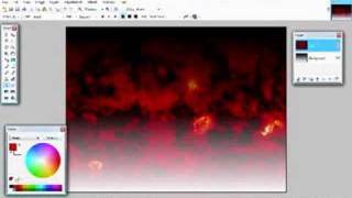 How to make fire BG on Paint.net