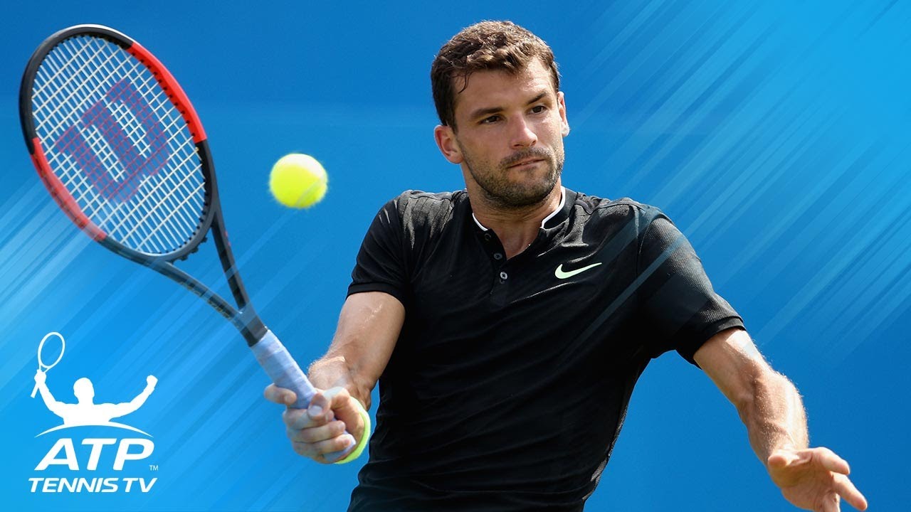 Brilliant Grigor Dimitrov Shots In Win Vs Benneteau Queen S 2017 Highlights Youtube