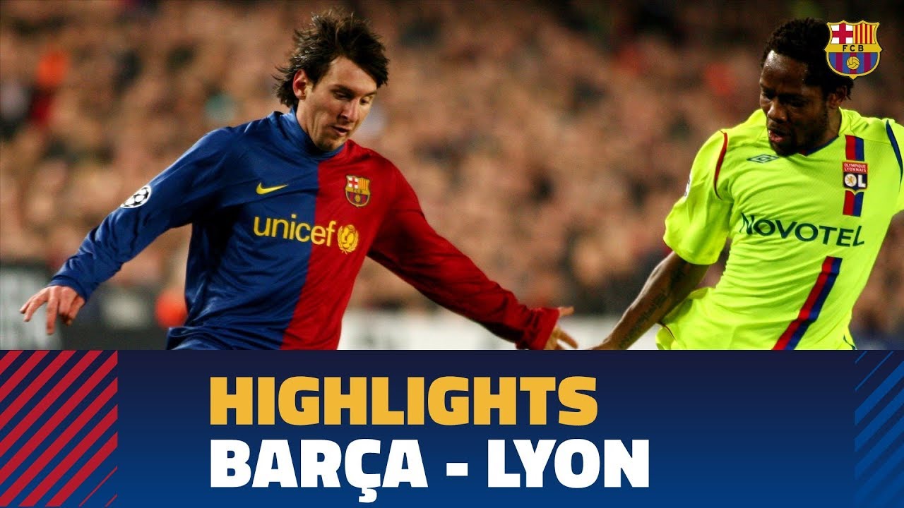 BARÇA 5-2 LYON | Match highlights (2008/2009) - YouTube
