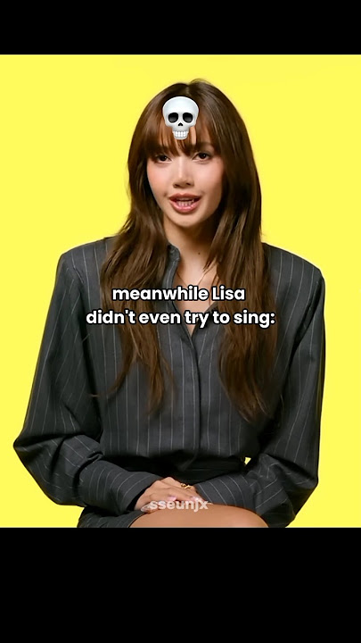 Lisa didn't even try to sing 💀 (NO HATE) #tyla #sabrina #billieeilish #lisa #genius #kpop #shorts