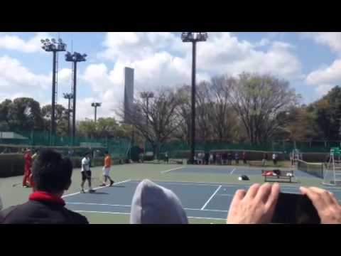 錦織圭 選手 公開練習 サービス