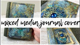 Mixed Media Journal Cover with Curved Spine | Junk/Antique Style Book Cover | ms.paperlover  [ad]