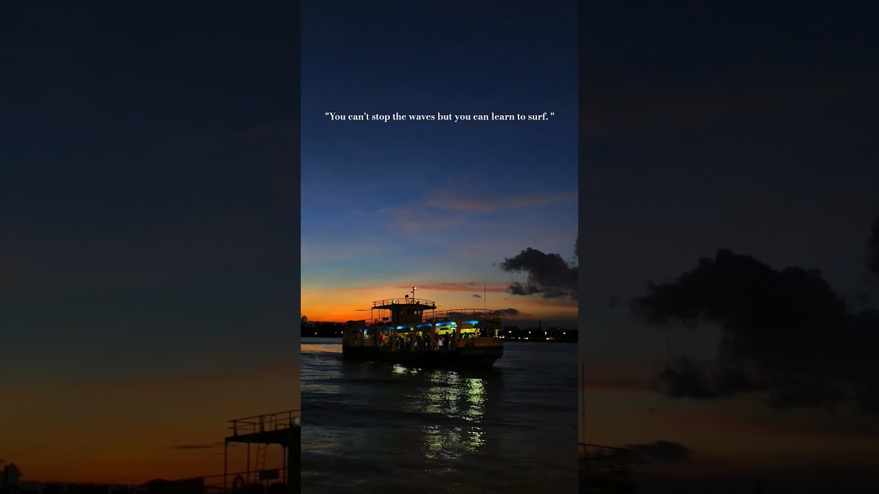 "You can't stop the waves but you can learn to surf. "