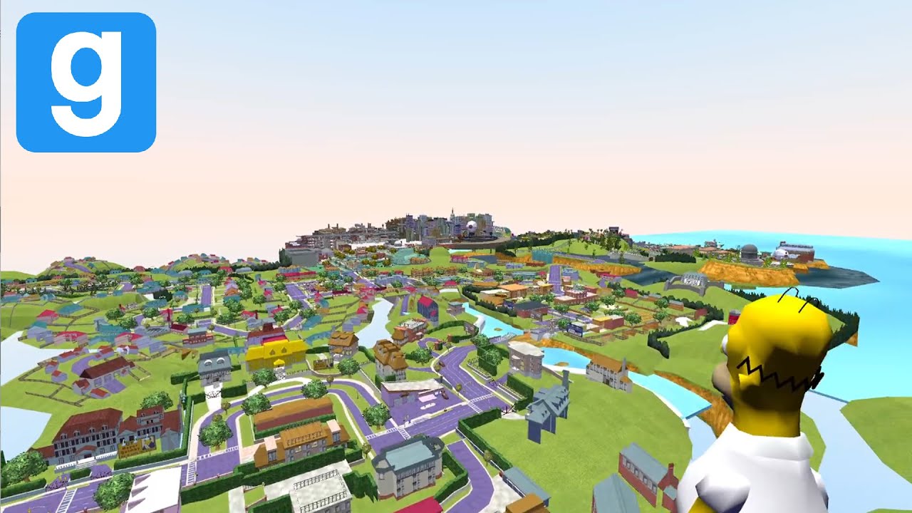 THE WHOLE SIMPSONS HIT AND RUN MAP ON GMOD! (Infmap) - YouTube