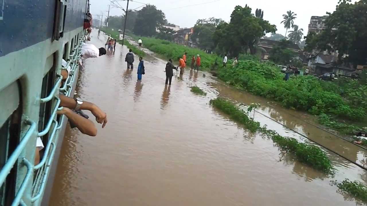 Flood water on Billimora Railway Track