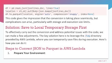 How to Convert a JSON File to Parquet Using AWS Lambda