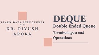 Chapter 3: 3.3.1 - Introduction to DEQUE (Double Ended Queue) | C Programming | Learn in Hindi