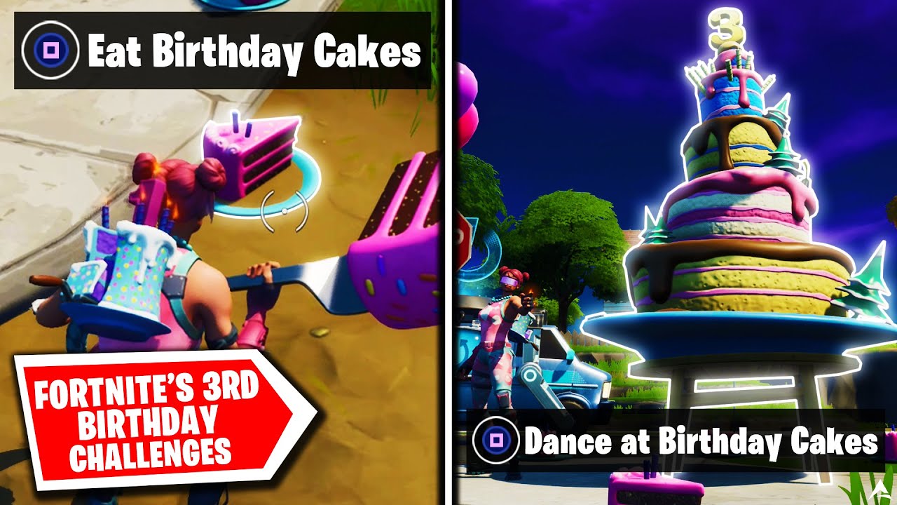BIRTHDAY CHALLENGES - Fortnite's 3rd Birthday Bash (Fortnite Battle Royale)