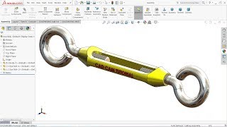 Solidworks tutorial | Design of Turn Buckle in Solidworks