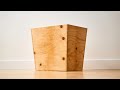 Making a Waste Basket from Scrap Plywood - Woodworking - Box Joints