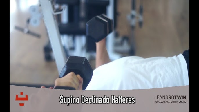 Supino Reto com Halteres - Exercício para Peito - Baixe o App! on Make a GIF