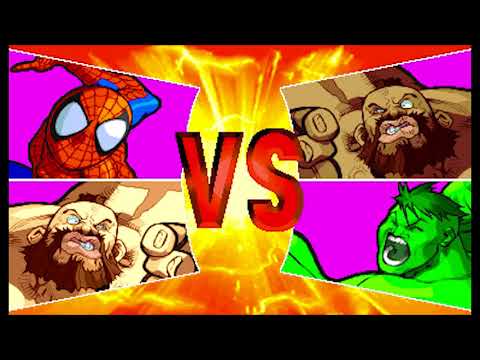 Marvel vs Capcom 1 ( Arcade ) - Zangief / Spider-man Playthrough ( June 24, 2018 )