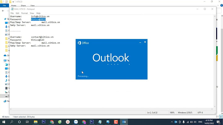 Hướng dẫn add mail server vào outlook 2023