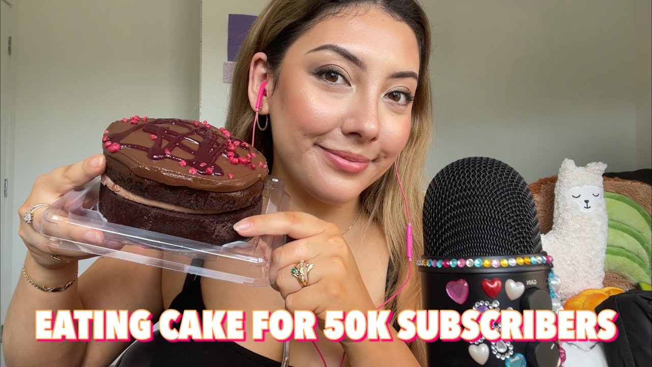 ASMR EAT WITH ME FOR 50K ❤️🎂 ~50,000 subscribers special pt.2~ | Whispered