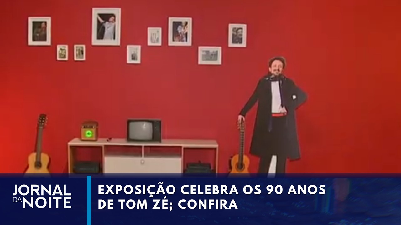 Exposição celebra os 90 anos de Tom Zé; confira | Jornal da Noite