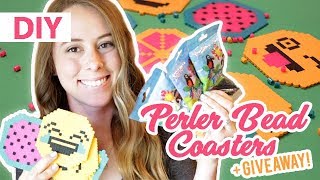 DIY Perler Bead Emoji Coasters + GIVEAWAY! | ArtsyPaints