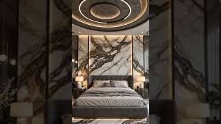 Master Bedroom 4 BHK #Walkthrough #4bhk #homedesign #luxuryinteriors #india #marble #bed  #ceiling