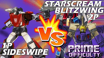 Transformers Devastation: Sideswipe Vs Starscream & Blitzwing (Prime Difficulty)